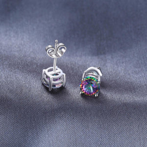 Natural Mystic Rainbow Topaz Earrings