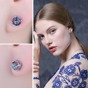 Natural Mystic Rainbow Topaz Earrings