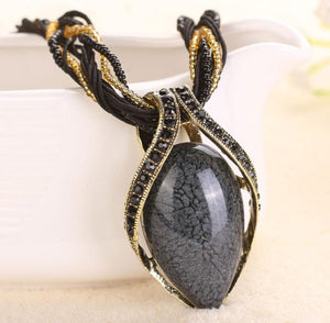 Handmade  Boho Natural Stone Pendant