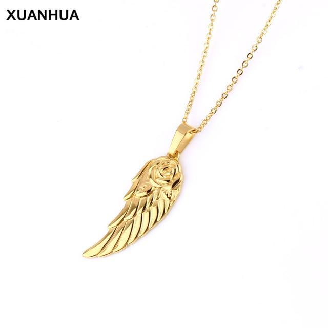 Rose Angel Wing Necklace