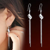 925 Sterling Silver Exaggerated Torsion Tassel Silver Earrings