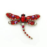 Large Crystal Dragonfly Brooch