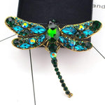 Large Crystal Dragonfly Brooch