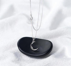 925 Sterling Silver Beautiful Moon Necklace