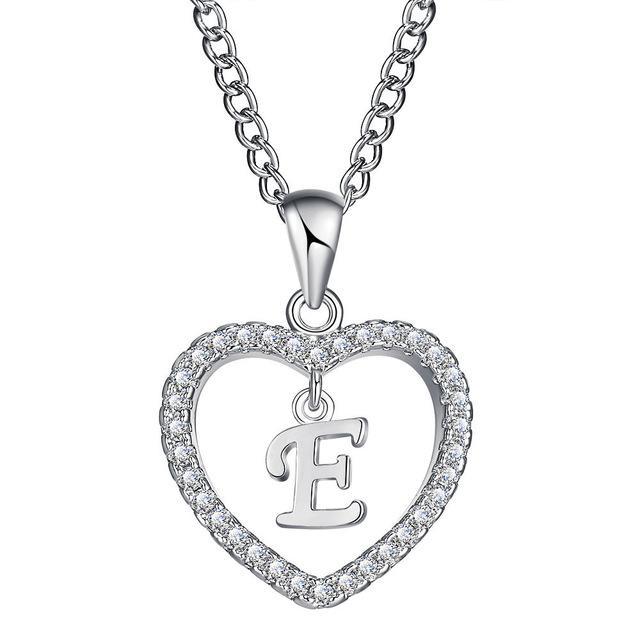 Personalized  Love Heart Crystal Necklace