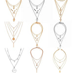 Shiny Multilayer Crystal Shell Moon Necklaces