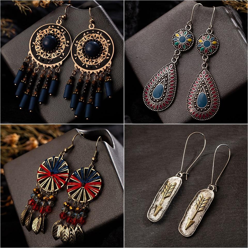 Vintage Ethnic Dangle Boho Drop Earrings