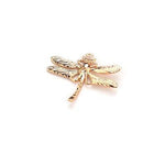 6PCS 24K Gold Color Plated Brass Dragonfly and Bee Charms Pendants & Earrings