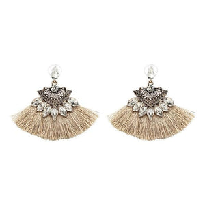 Big Boho Drop Earrings Long Fringe Earrings