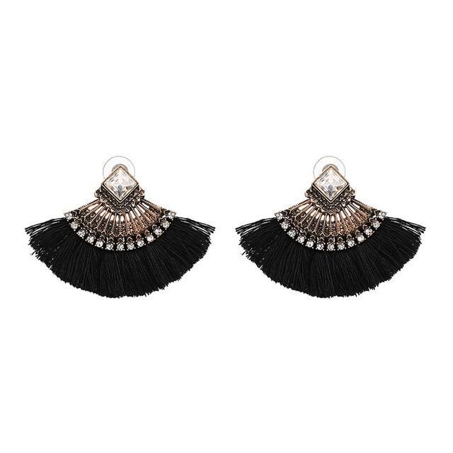 Big Boho Drop Earrings Long Fringe Earrings