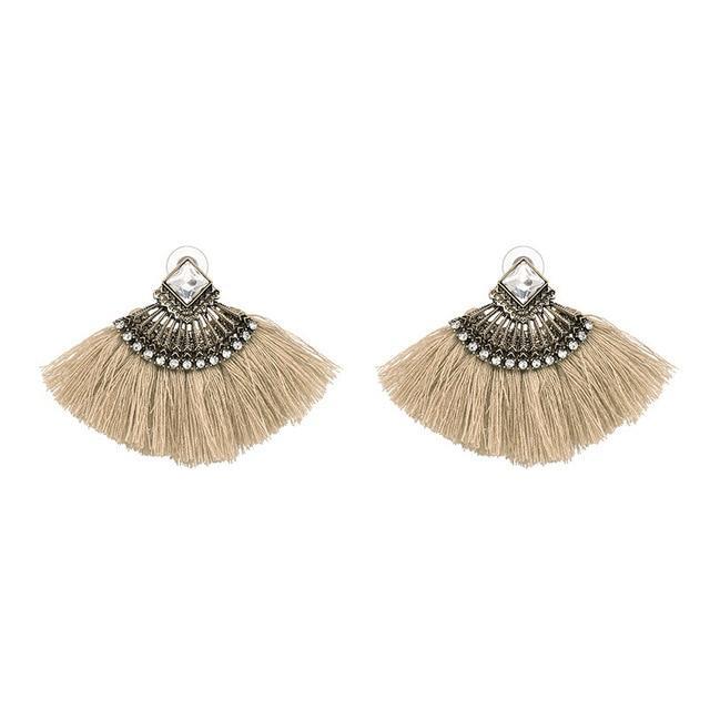 Big Boho Drop Earrings Long Fringe Earrings