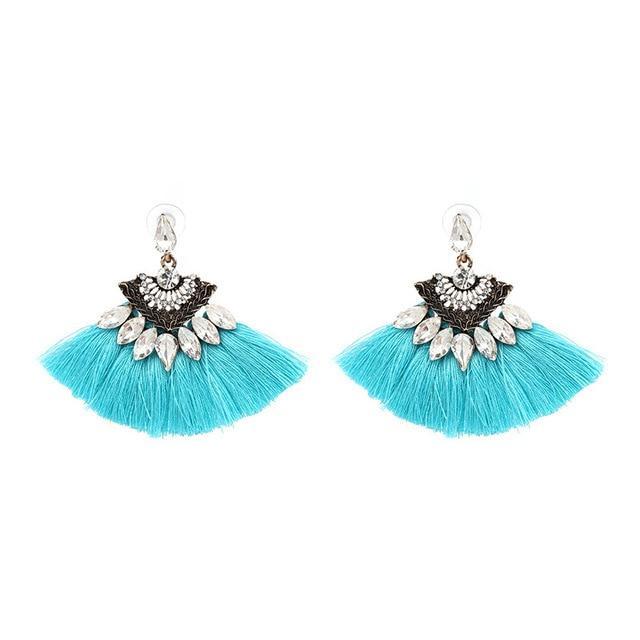 Big Boho Drop Earrings Long Fringe Earrings