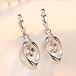 Moonlight Twist 925 Silver Crystal Earrings