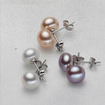 Real Freshwater Pearl Sliver Earrings