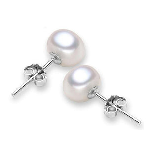 Real Freshwater Pearl Sliver Earrings