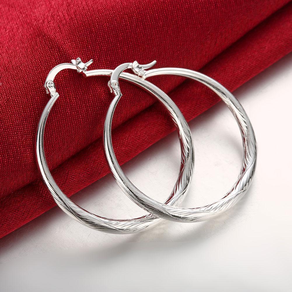 Silver 50mm Gypsy Hoop Earrings