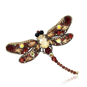 Austrian Crystal Dragonfly Brooches