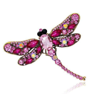 Austrian Crystal Dragonfly Brooches